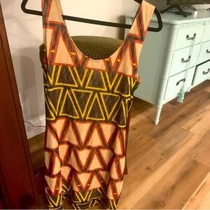 Bar III Yellow Orange Geometric Bodycon Dress